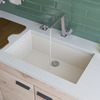 Alfi Brand Biscuit 30" Undermount Sgl Bowl Granite Composite Kitchen Sink AB3020UM-B